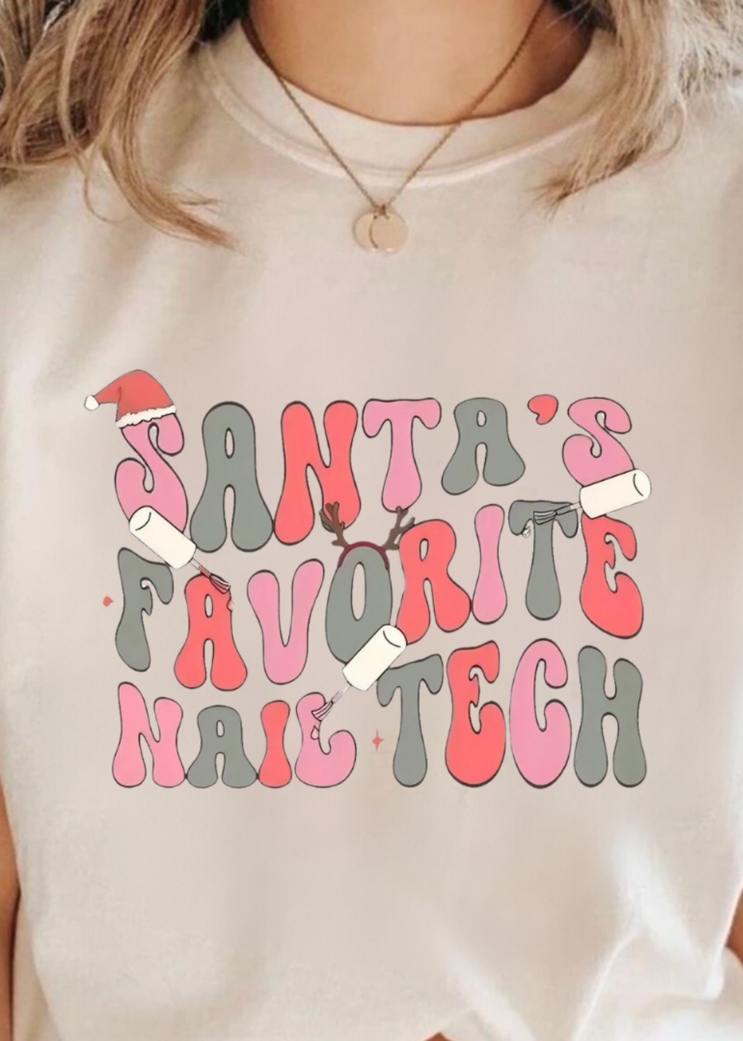 Santa’s Favorite Nail Tech (Reno) T-Shirt