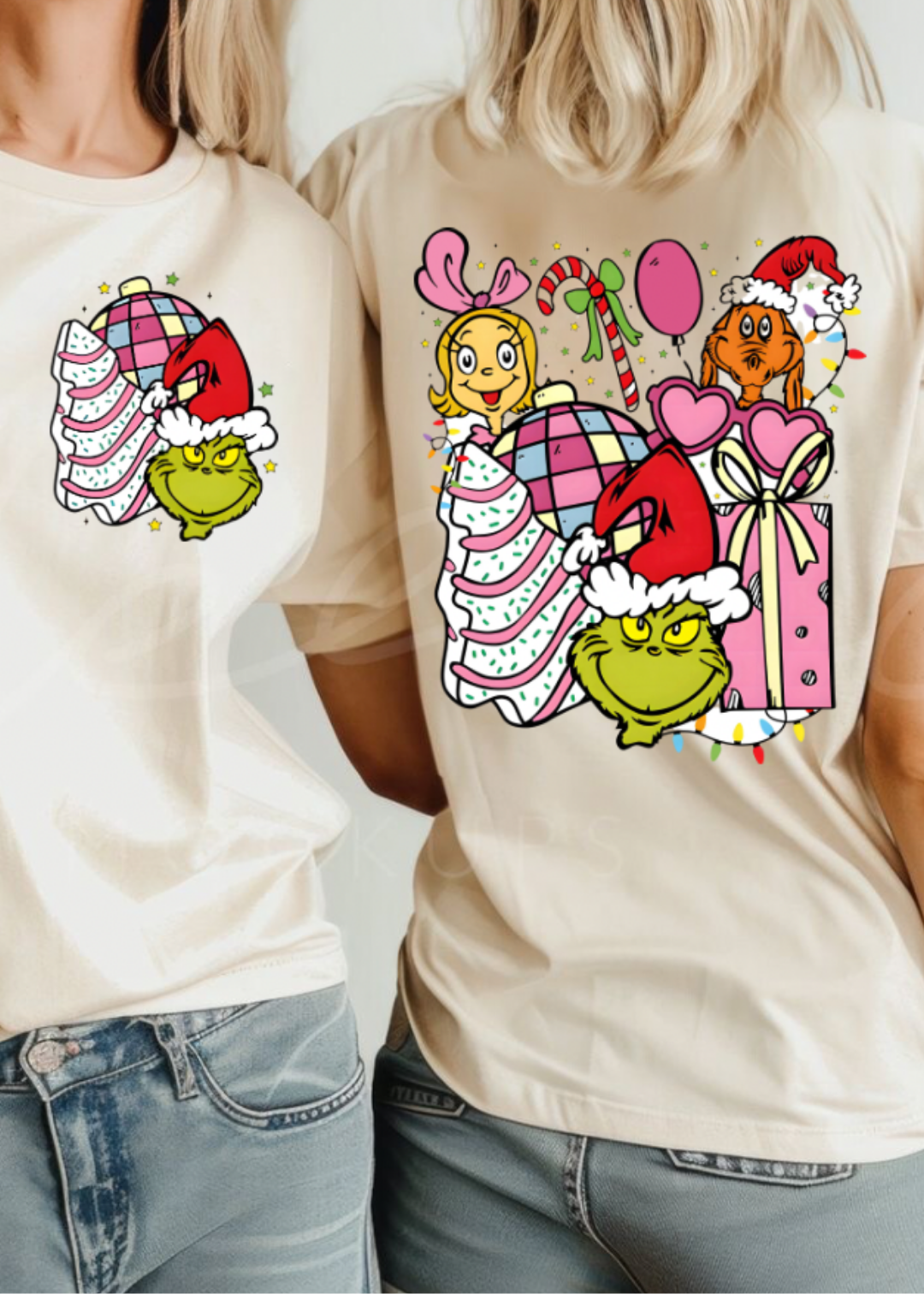 Family Grinch Front and Back T-Shirt