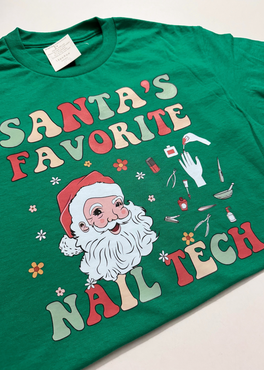 Santa’s Favorite Nail Tech (Implements) T-Shirt