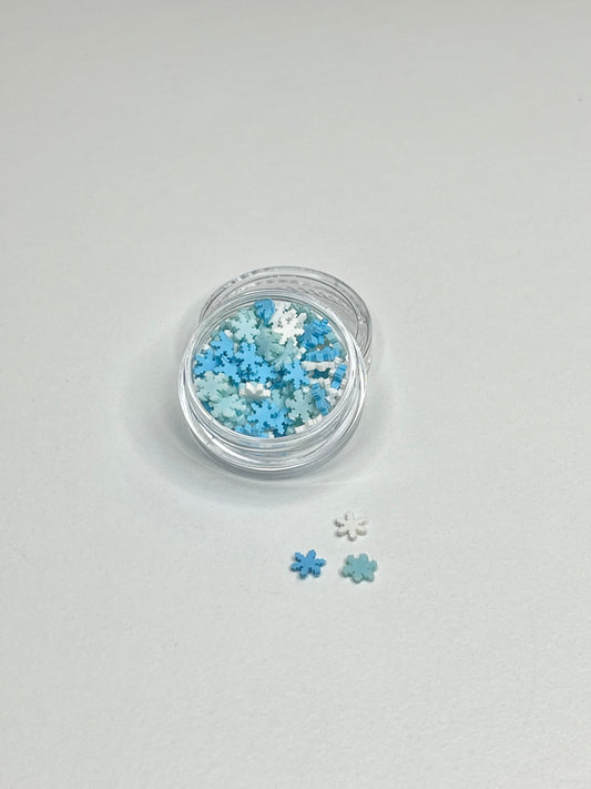 Blues and White Snowflakes